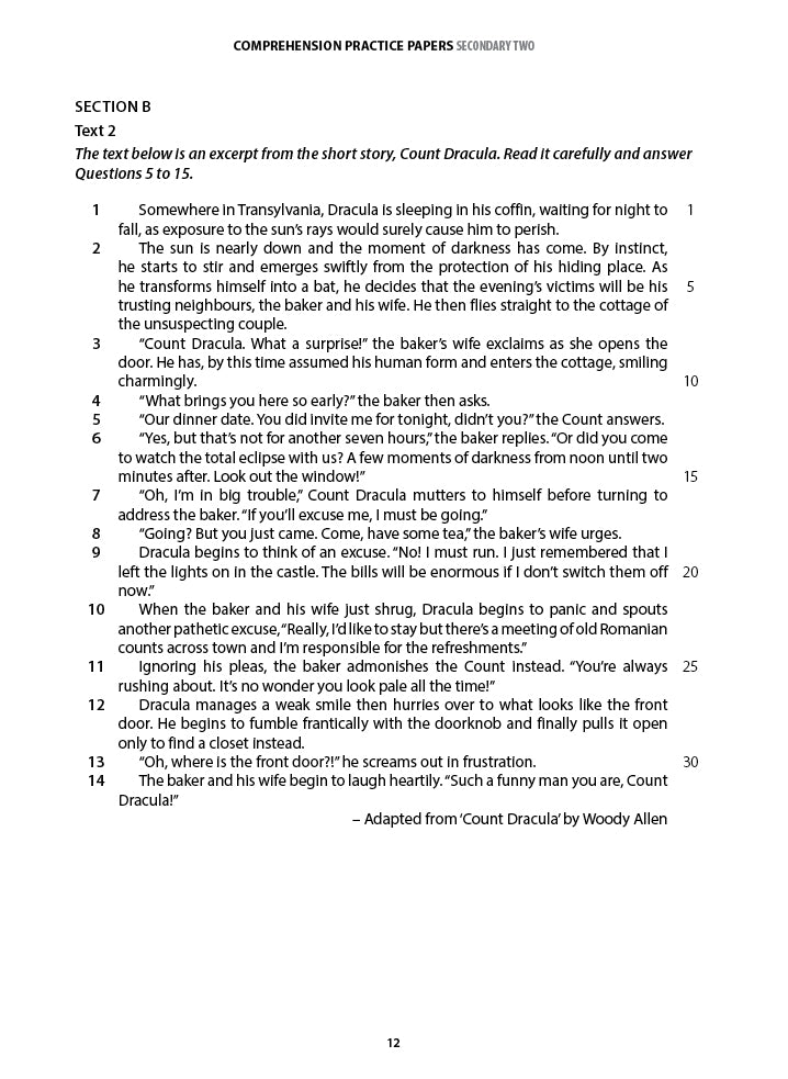 [PRE-ORDER] - English Comprehension Practice Papers Secondary 2