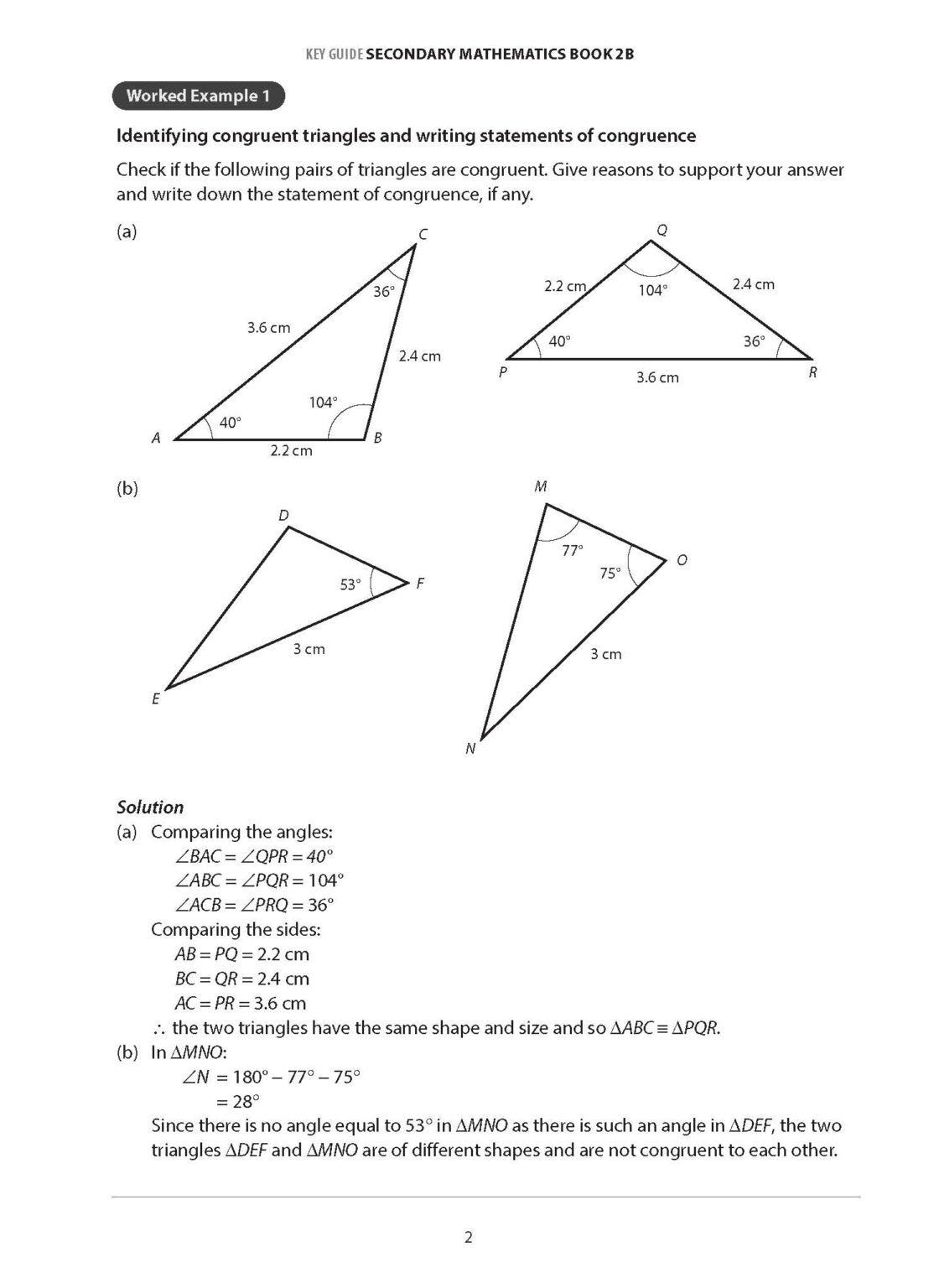 Key Guide Secondary Mathematics  Revision Notes & Practice Book 2B