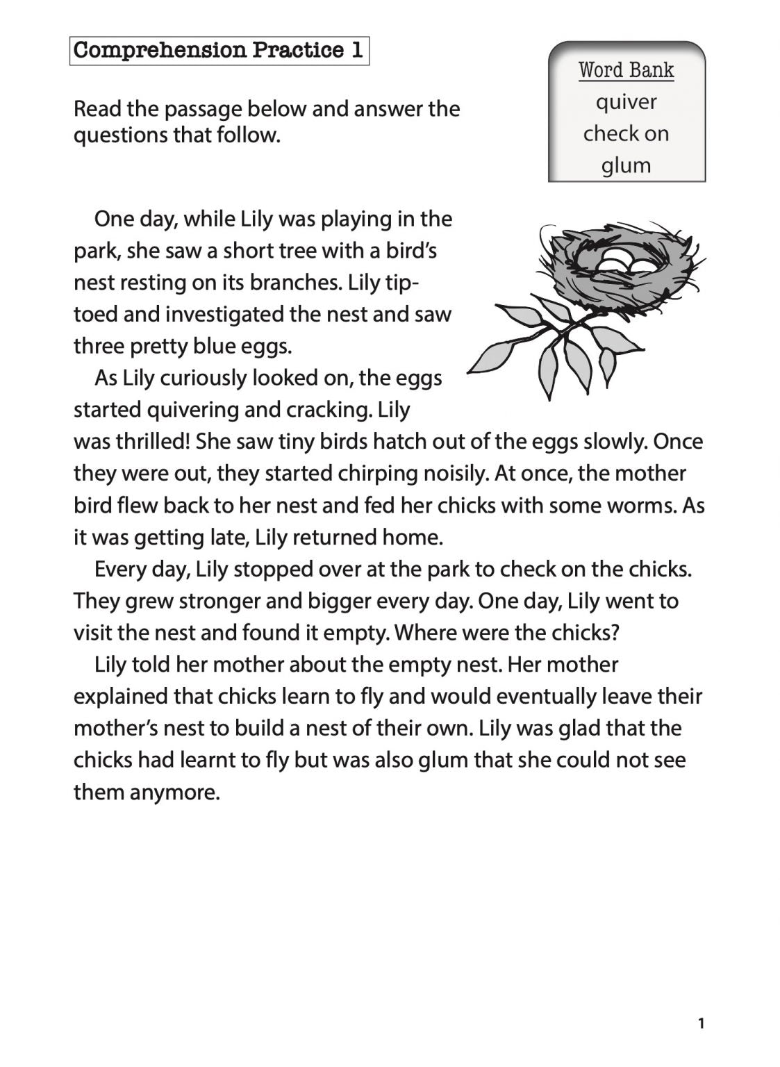 Primary 2 English Comprehension Practice