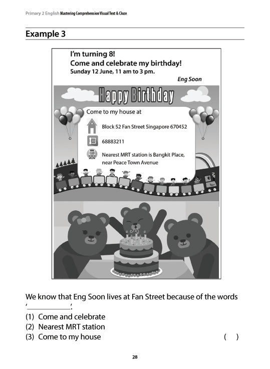 Primary 2 English: Mastering Comprehension Visual Text and Cloze