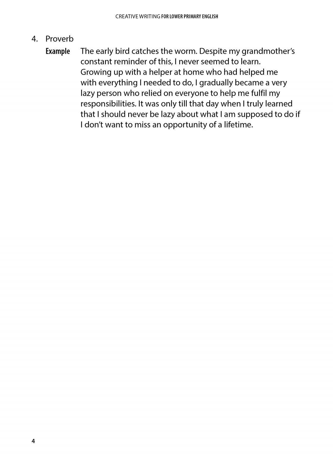 Creative Writing for Primary 3 & 4 English