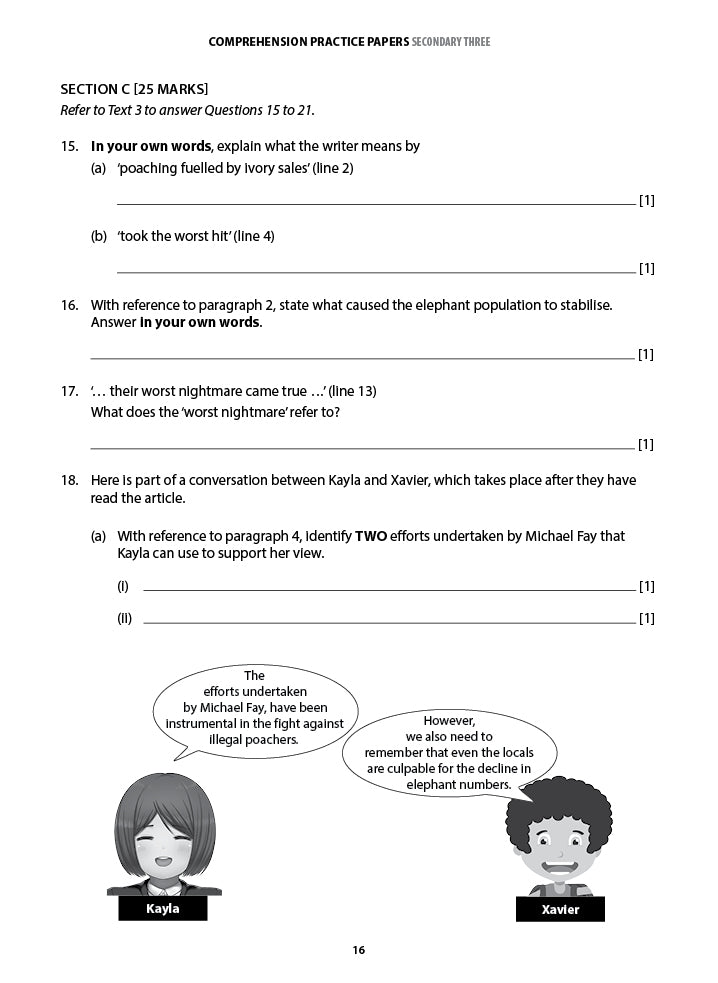 [PRE-ORDER] - English Comprehension Practice Papers Secondary 3