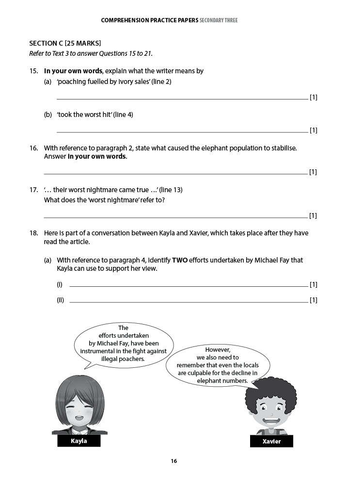 [PRE-ORDER] - English Comprehension Practice Papers Secondary 3