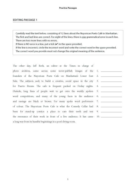 English Editing Practice Secondary 3 Express/Normal(Academic)