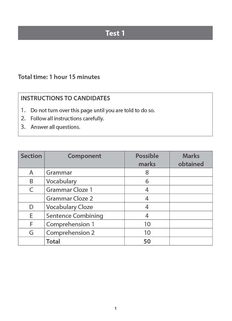 Primary 3 English Excel in Paper 2  Language Use and Comprehension