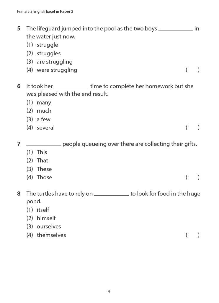 Primary 3 English Excel in Paper 2  Language Use and Comprehension