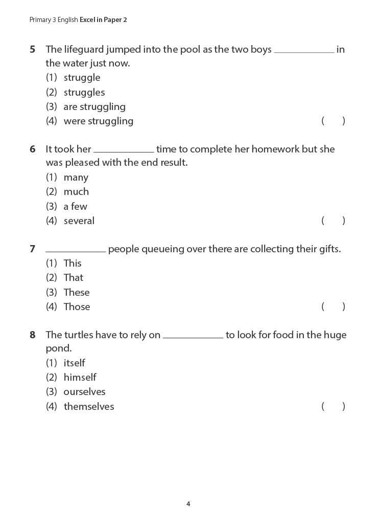 Primary 3 English Excel in Paper 2  Language Use and Comprehension