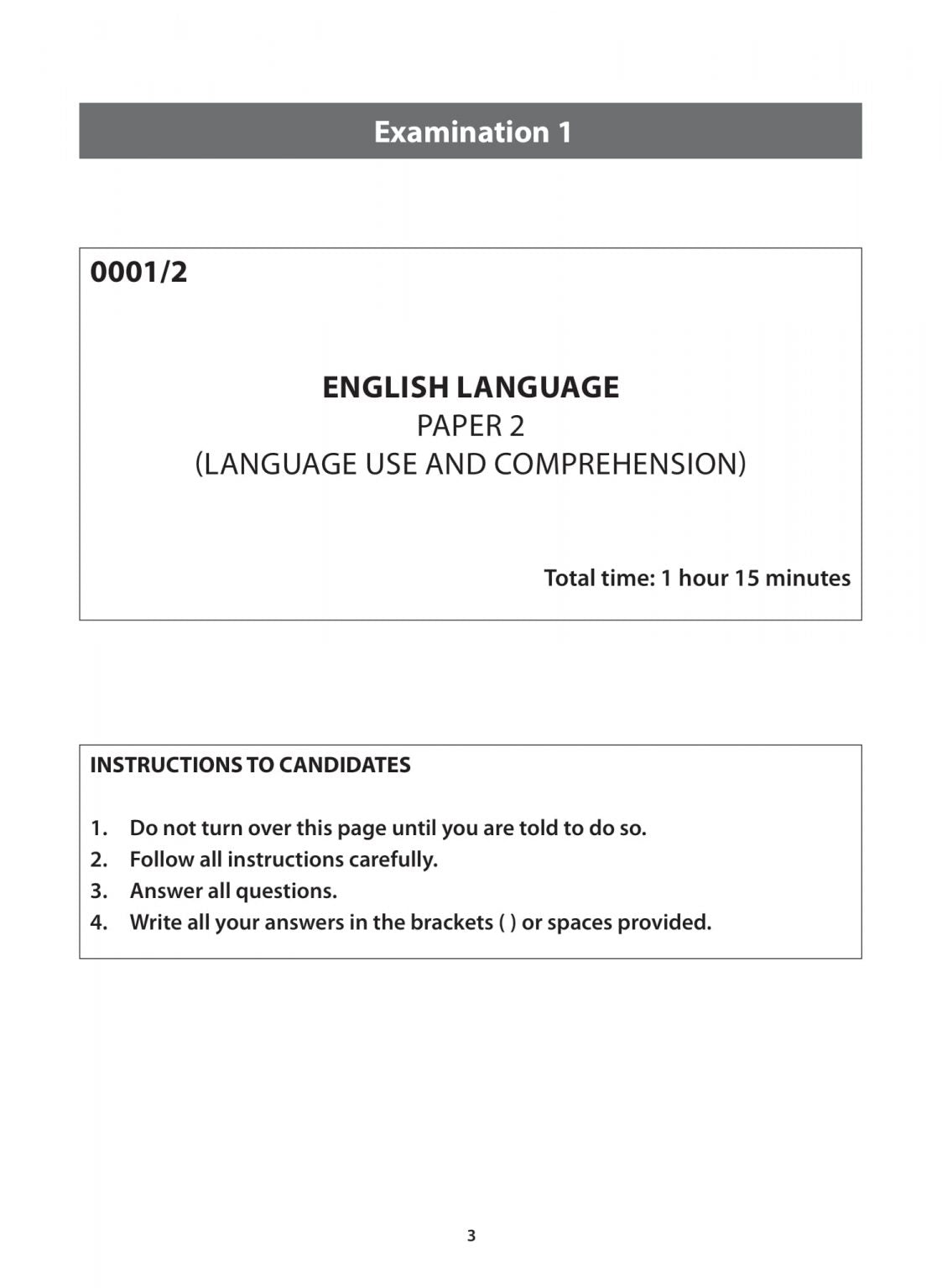 Primary 3 English Practice Papers Second Edition