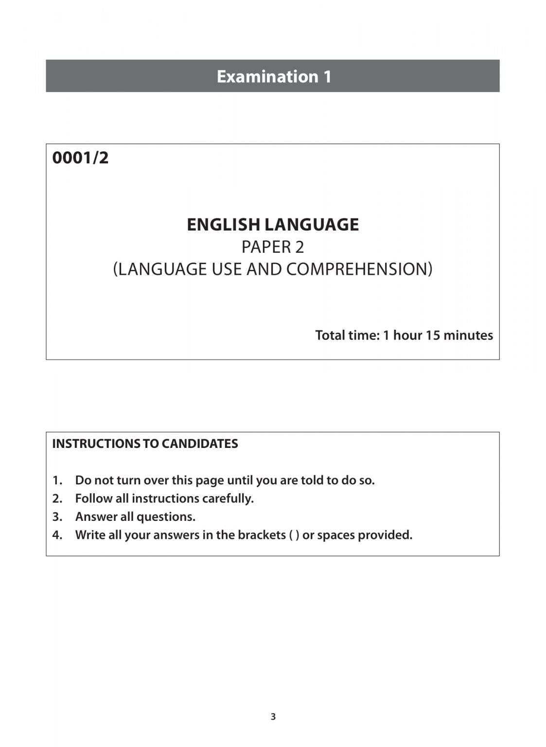 Primary 3 English Practice Papers Second Edition