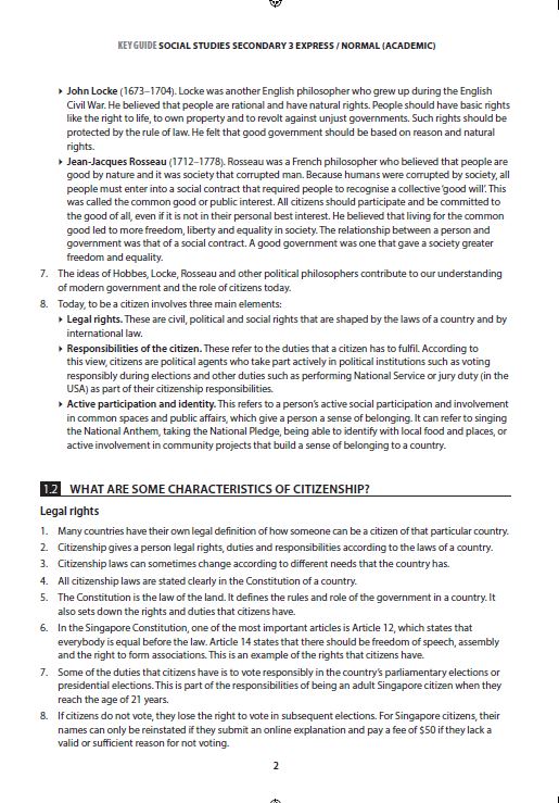Key Guide O-Level Social Studies  Secondary 3 Express/Normal(Academic)