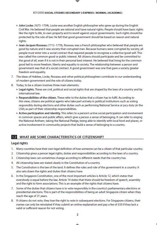 Key Guide O-Level Social Studies  Secondary 3 Express/Normal(Academic)