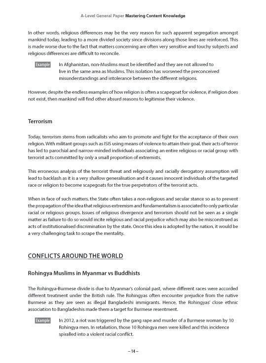 Key Guide A-Level General Paper: Mastering Content Knowledge