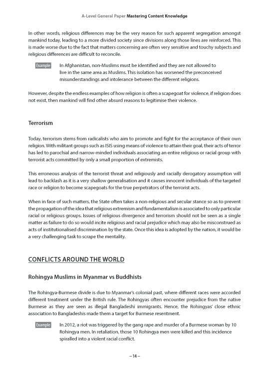 Key Guide A-Level General Paper: Mastering Content Knowledge