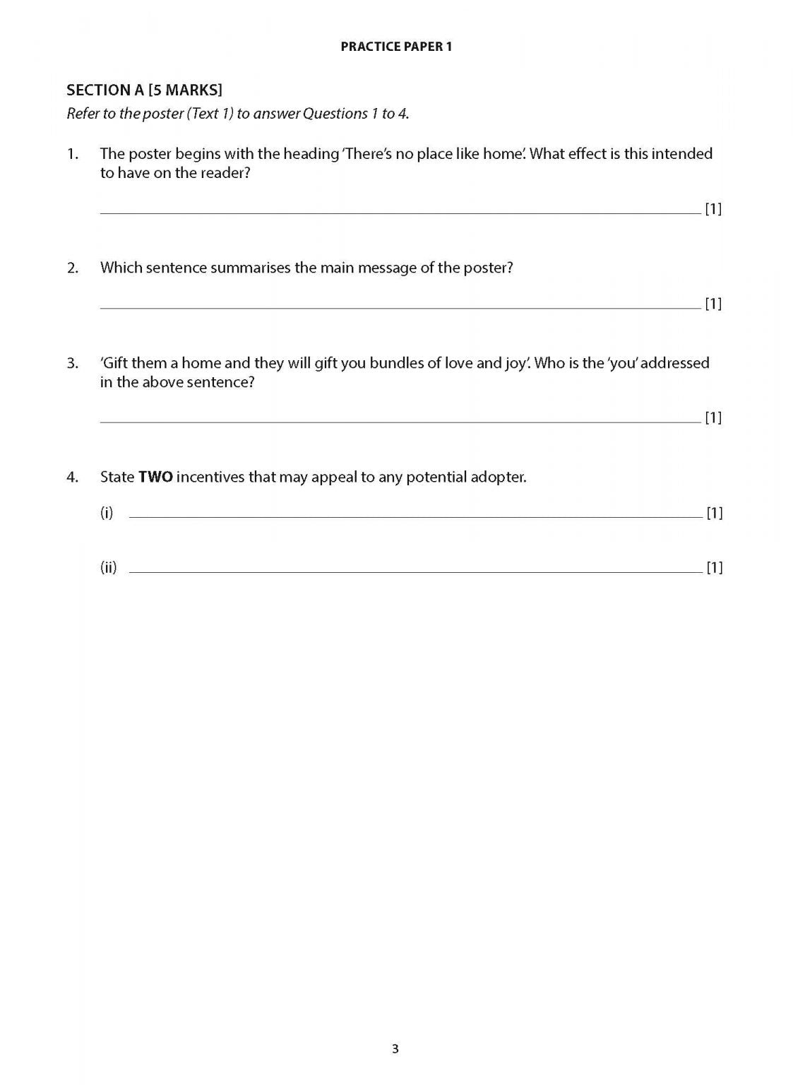 English Comprehension Practice Papers Secondary 4