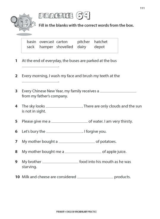 Primary 4 English Vocabulary Practice