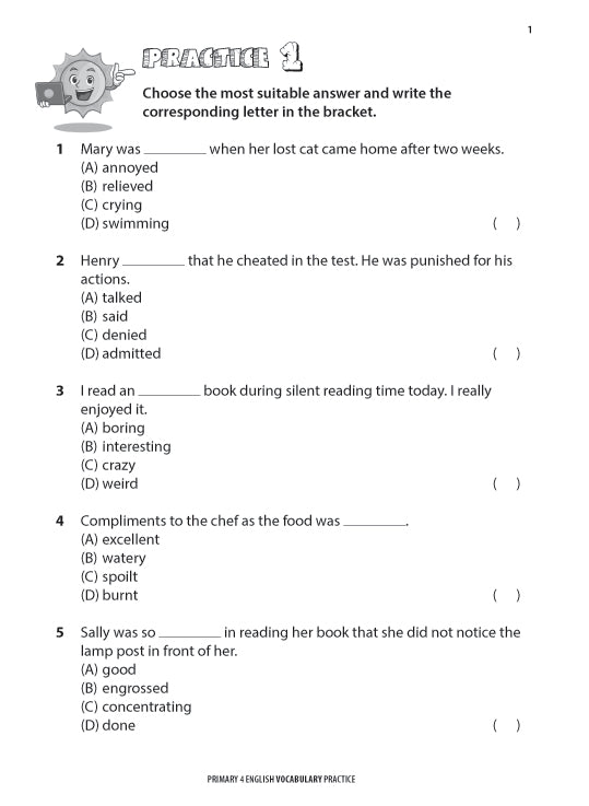 Primary 4 English Vocabulary Practice