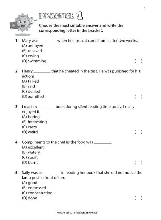 Primary 4 English Vocabulary Practice