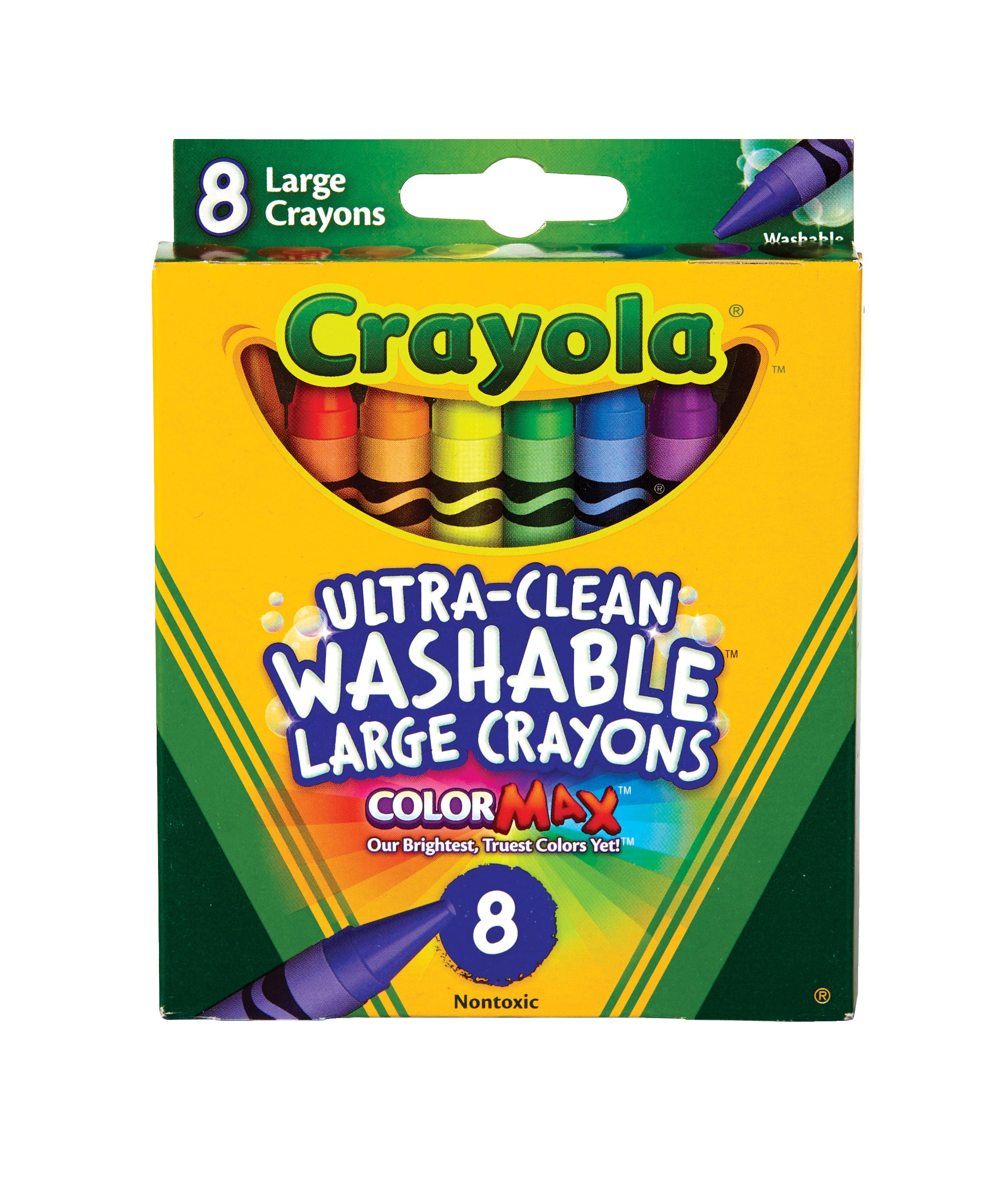 Crayola Ultra-Clean Washable Crayons - 8 Colors (Large)