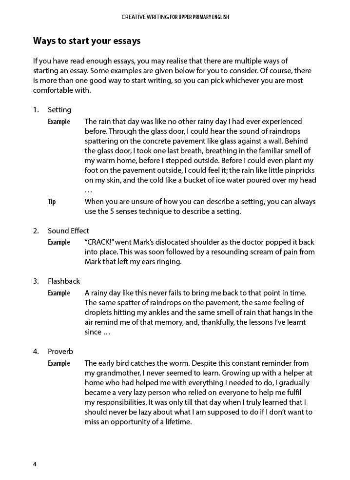 Creative Writing for Primary 5 & 6 English