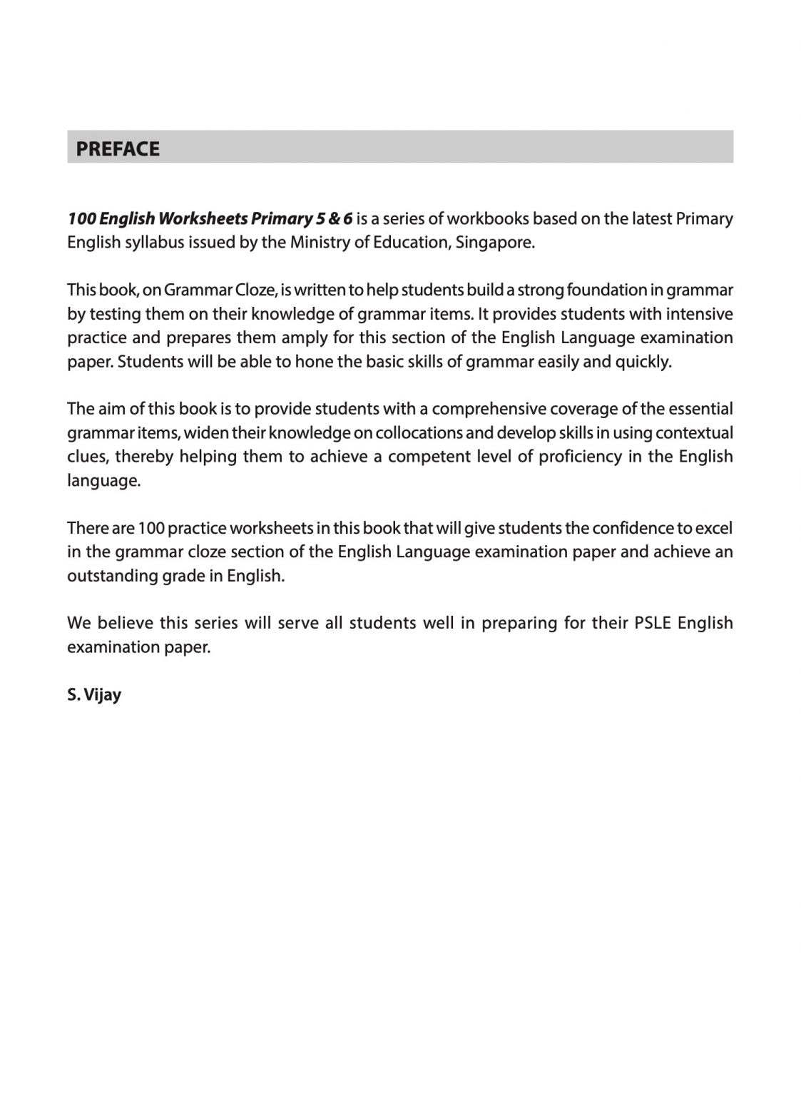 100 English Worksheets Primary 5 & 6: Grammar Cloze