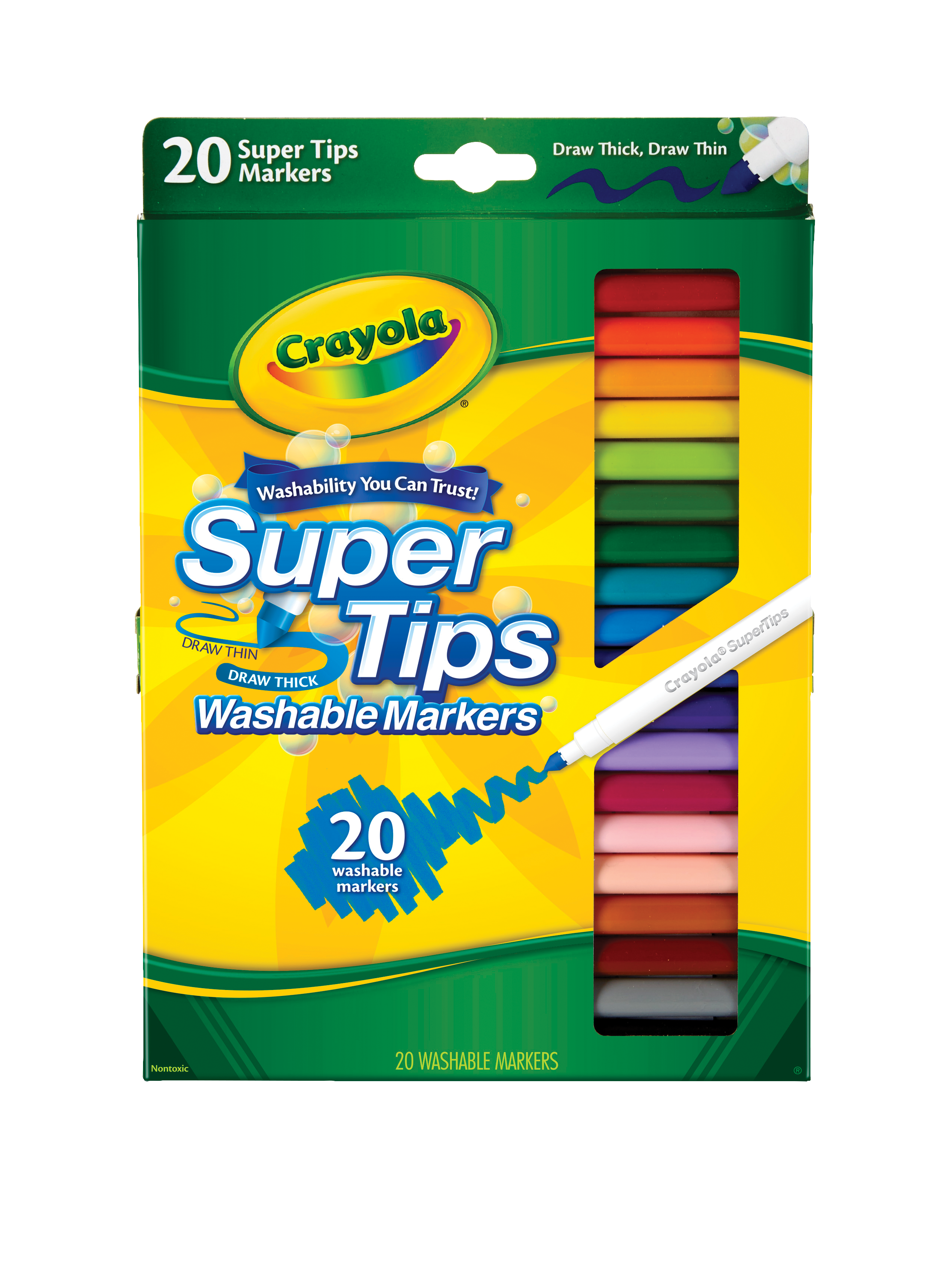 Crayola Super Tips Washable Markers - 20 Colors