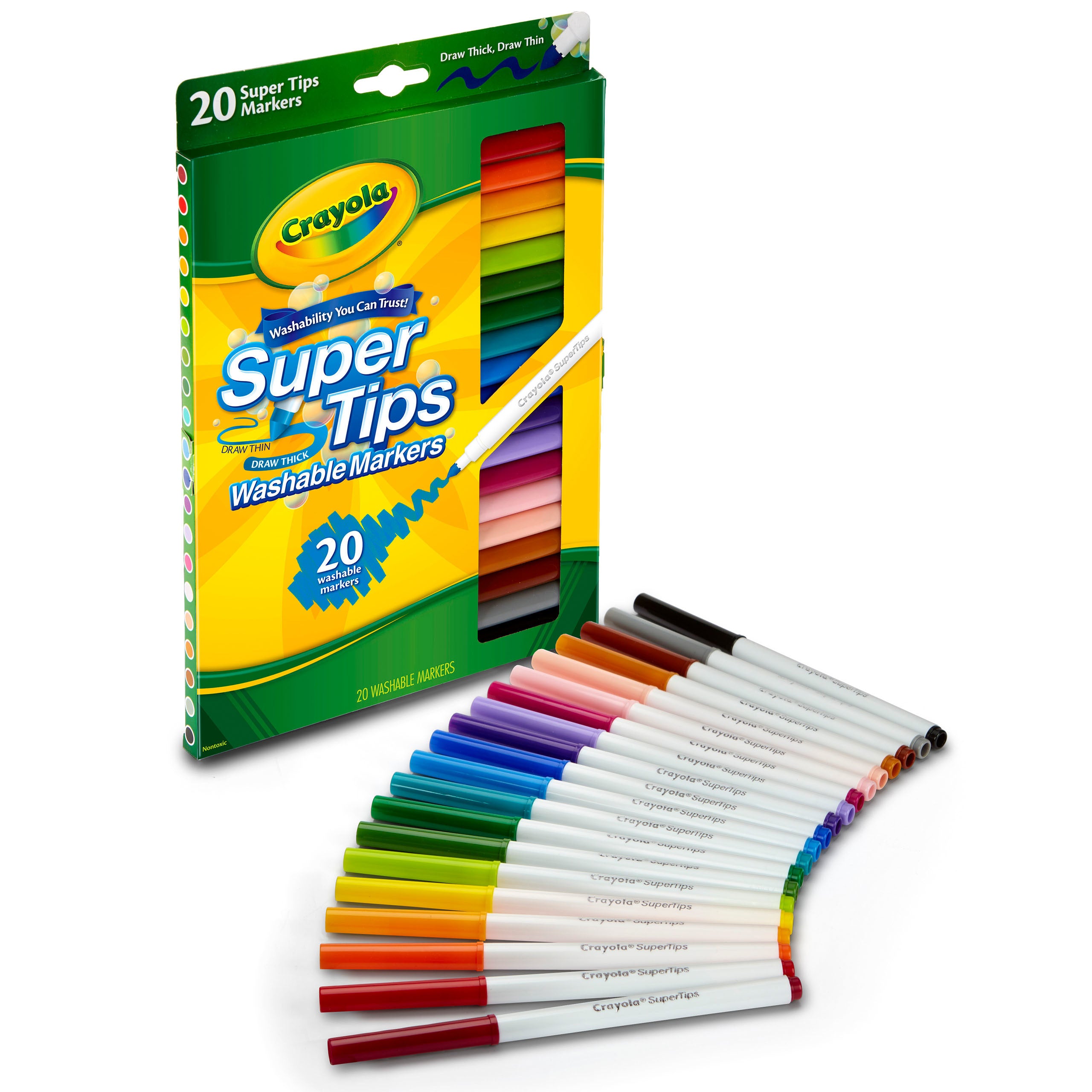 Crayola Super Tips Washable Markers - 20 Colors