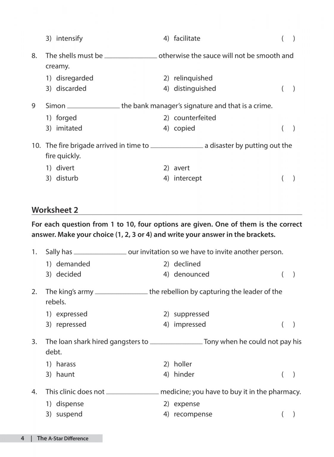 The A-Star Difference Primary 5 English Vocabulary