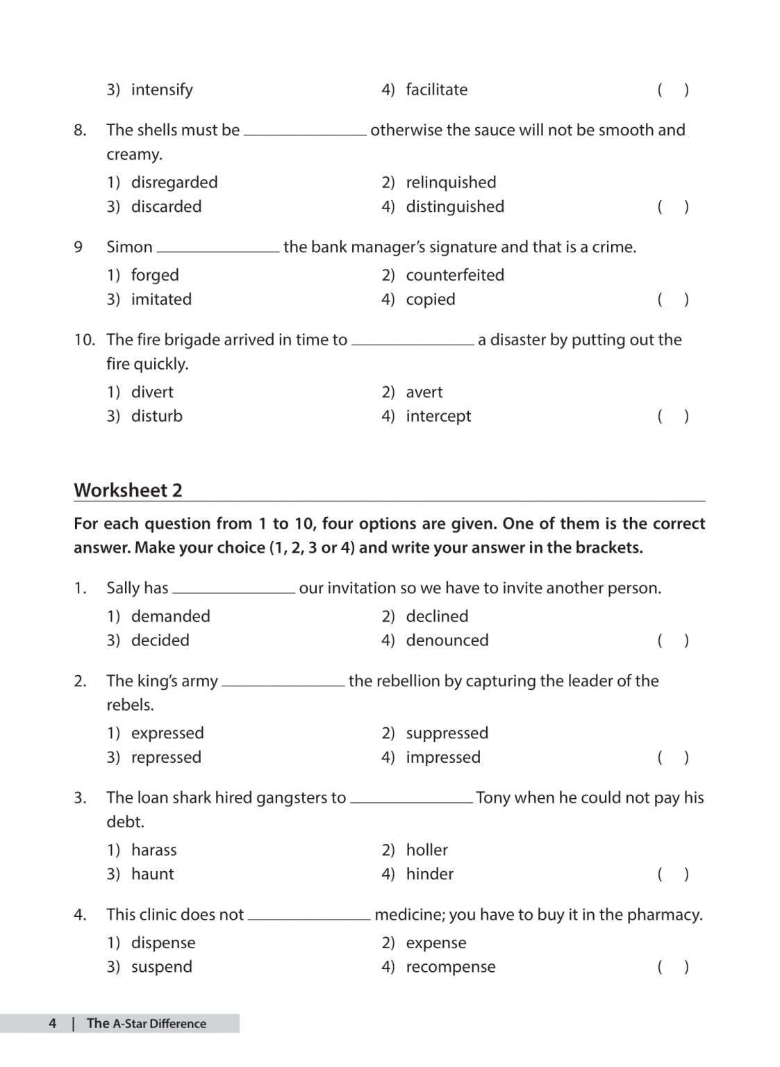 The A-Star Difference Primary 5 English Vocabulary