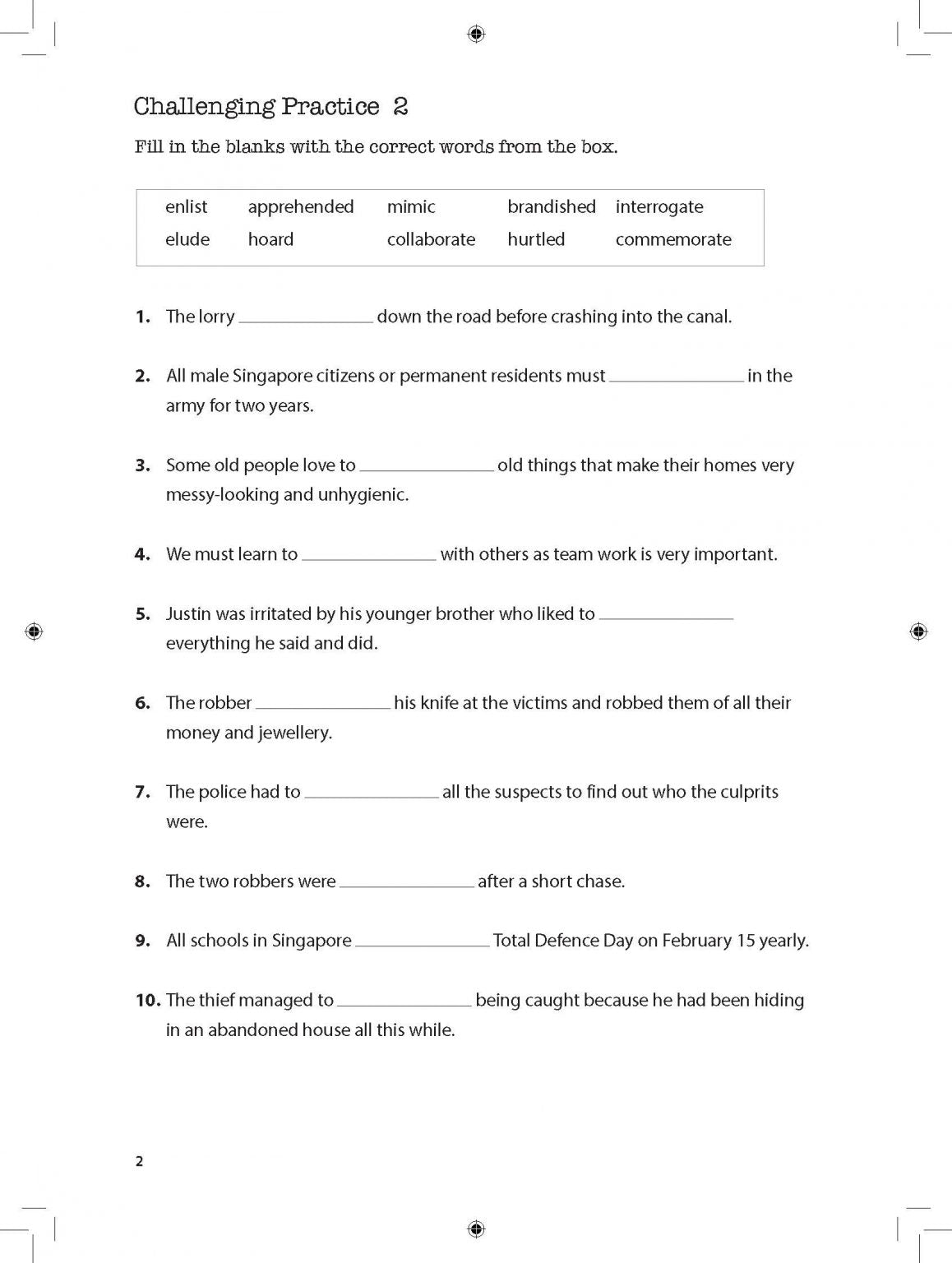 Primary 5 English: Challenging Vocabulary Practice