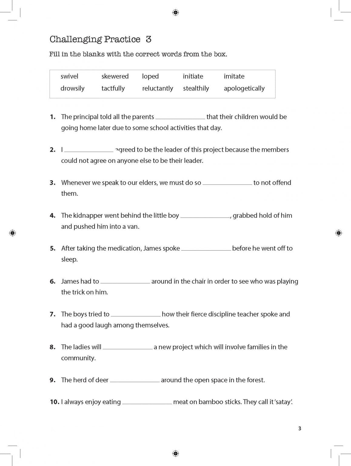 Primary 5 English: Challenging Vocabulary Practice