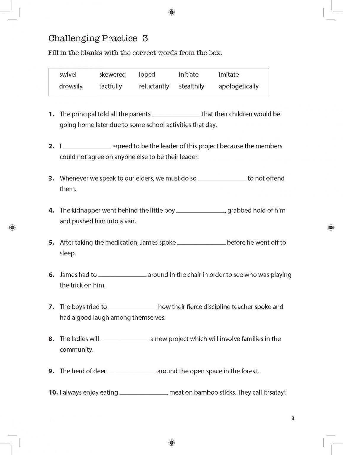 Primary 5 English: Challenging Vocabulary Practice