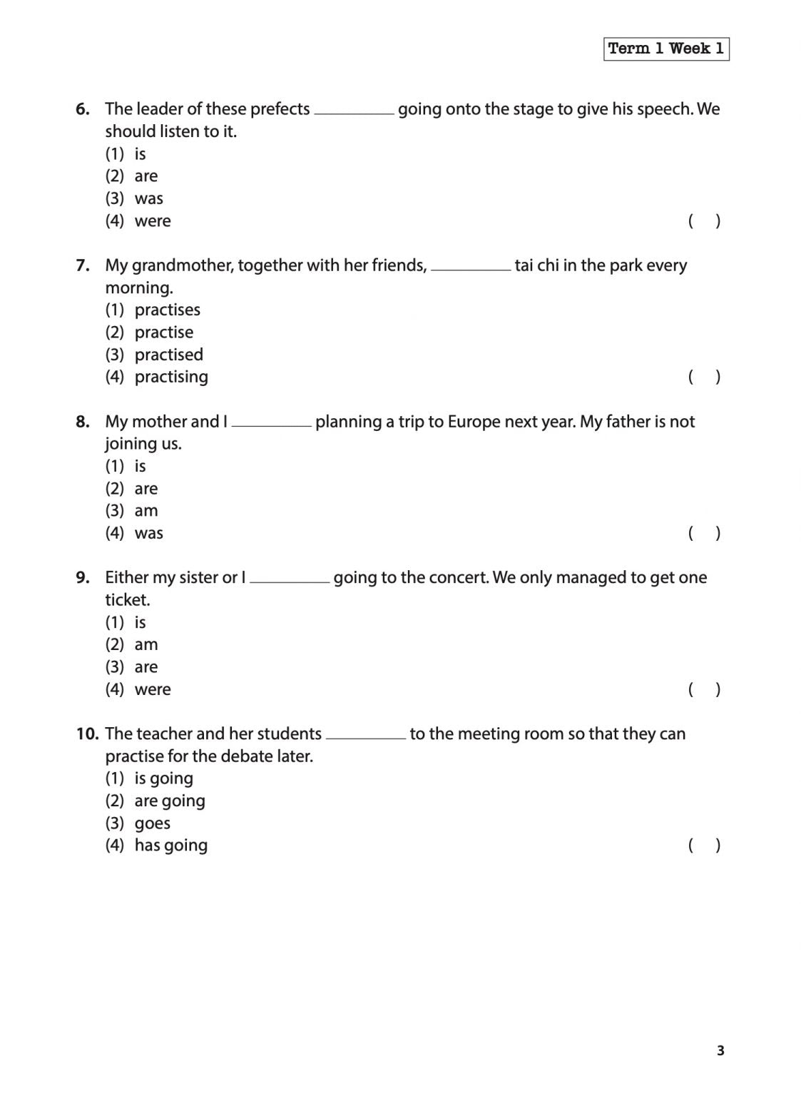 English Language Challenging Weekly Practices Primary 5