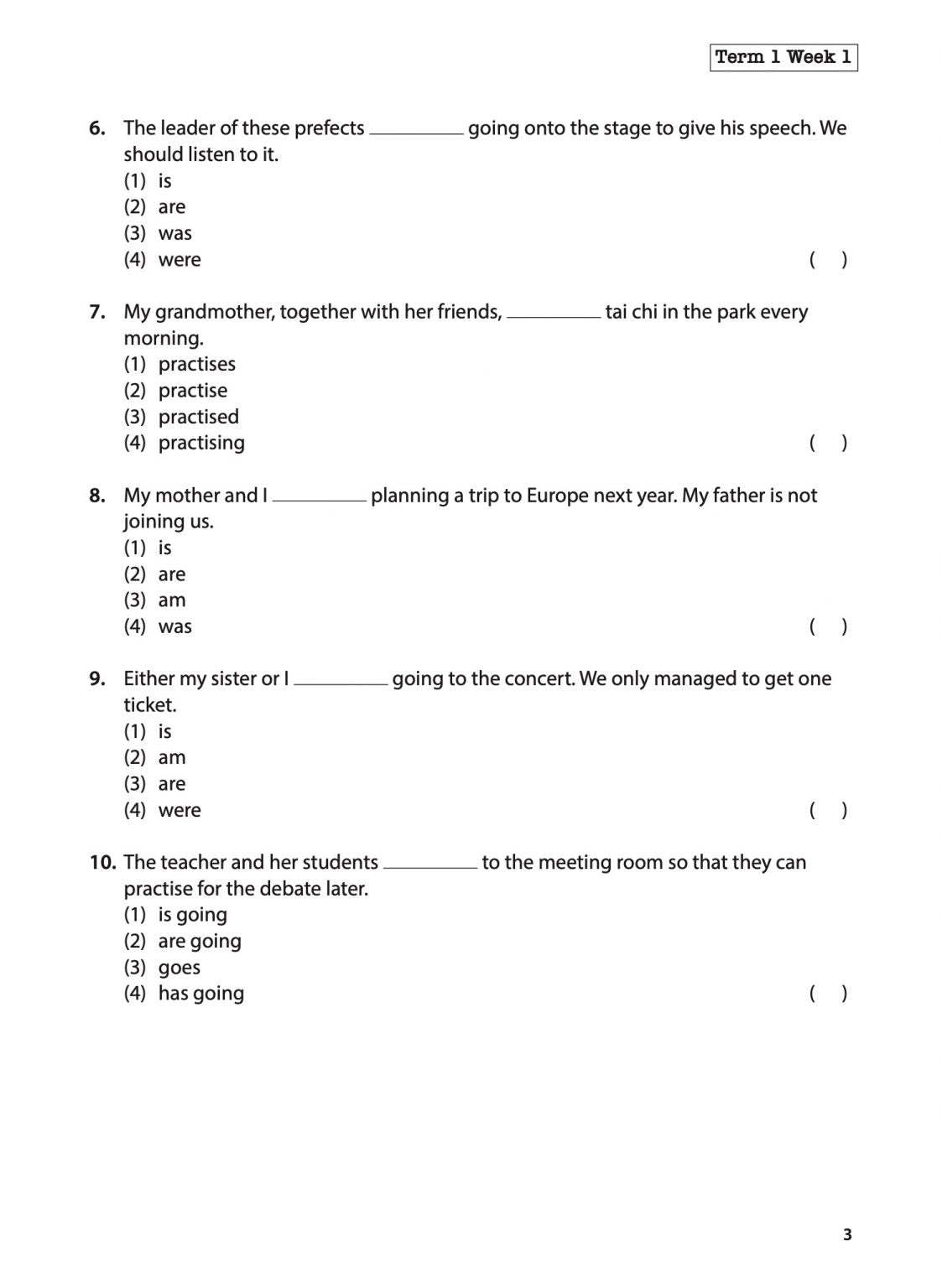 English Language Challenging Weekly Practices Primary 5