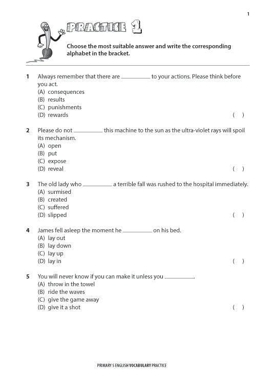 Primary 5 English Vocabulary Practice