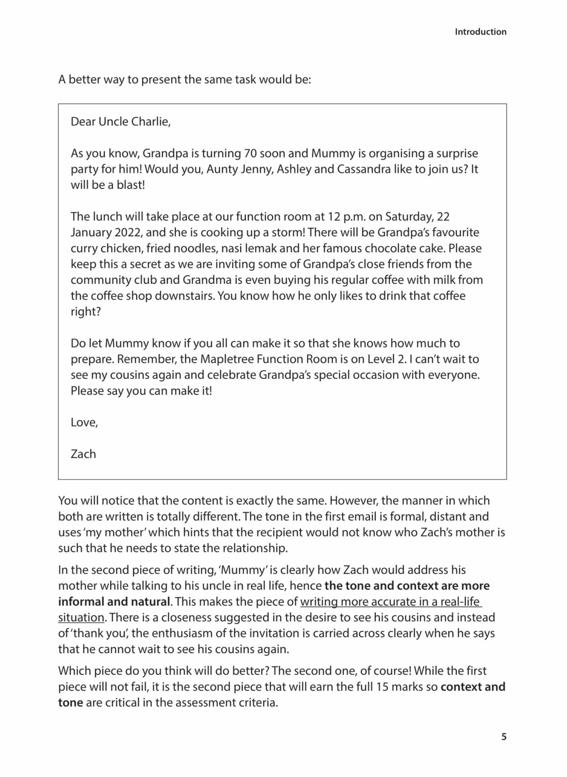 Primary 5 English Scoring the AL1 in Situational Writing