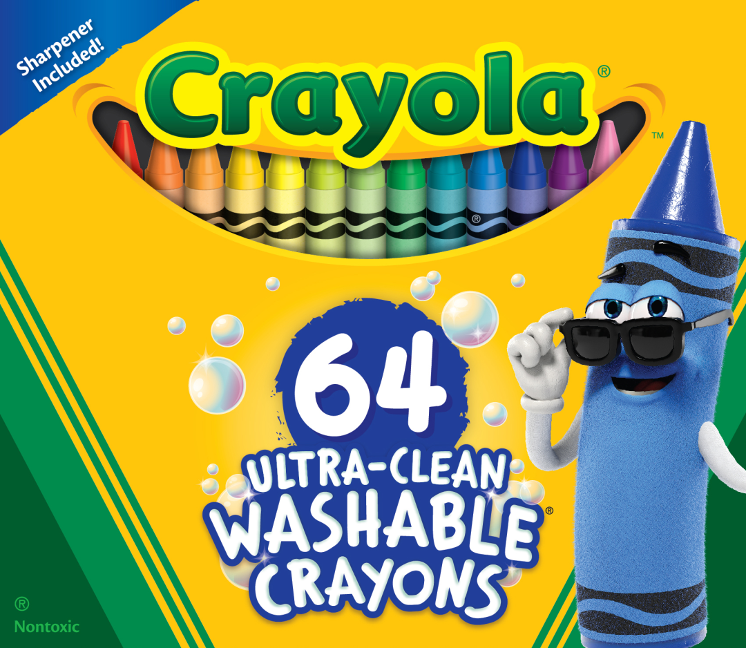 Crayola UltraClean Washable Crayons 64 Colors