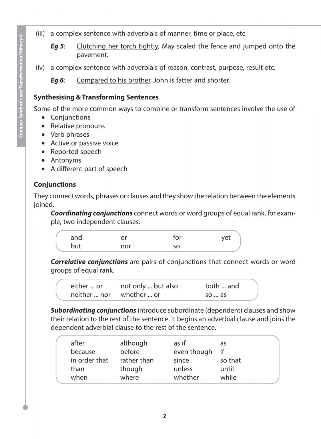 Primary 6 Conquer Synthesis and Transformation