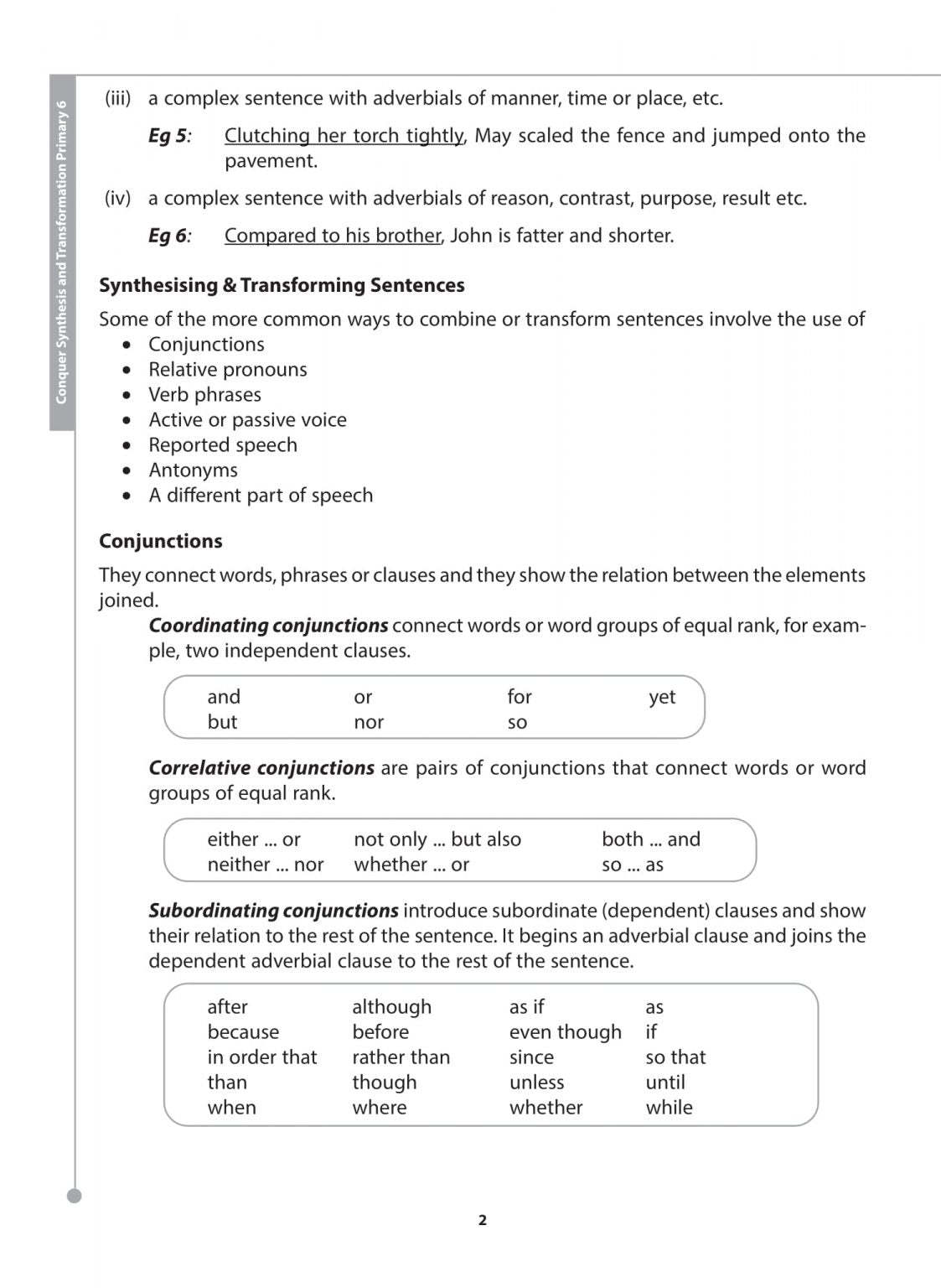 Primary 6 Conquer Synthesis and Transformation