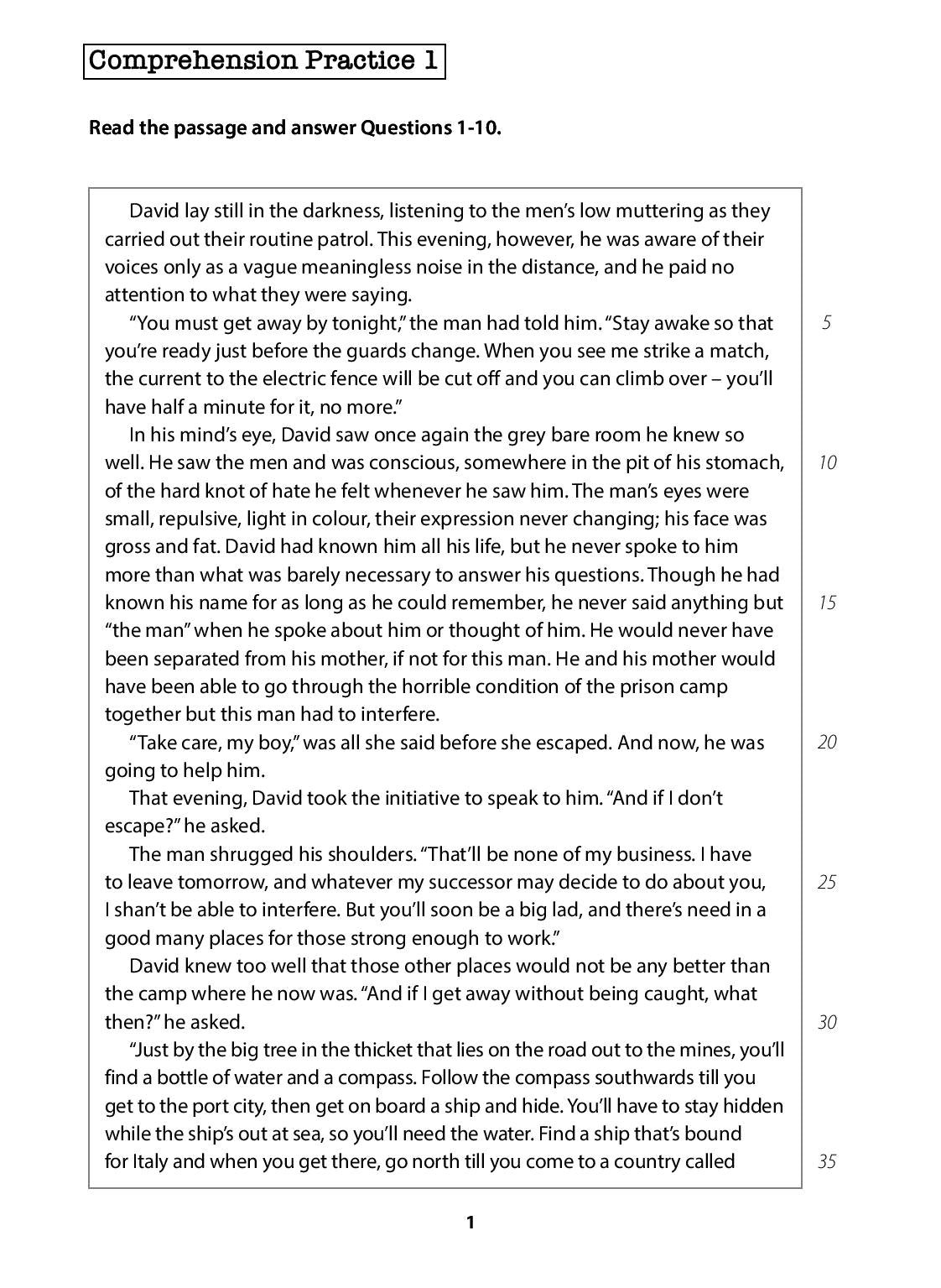 Primary 6 English Comprehension Practice