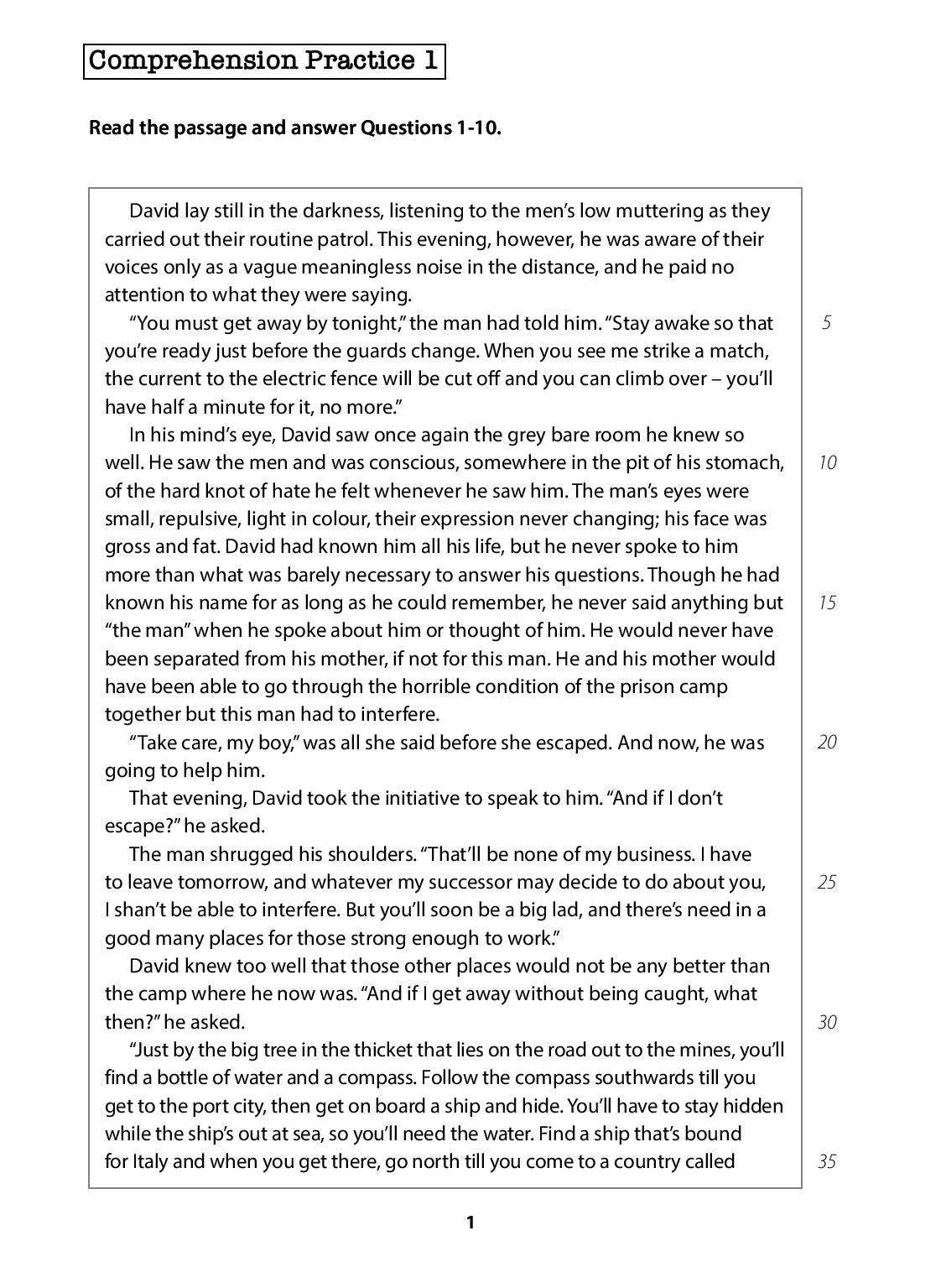 Primary 6 English Comprehension Practice