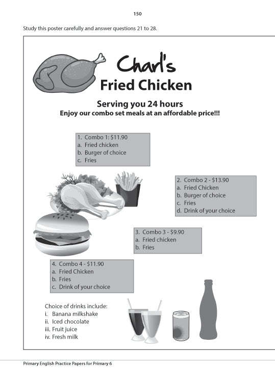 Primary 6 English Practice Papers