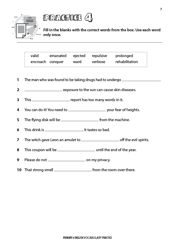 Primary 6 English Vocabulary Practice