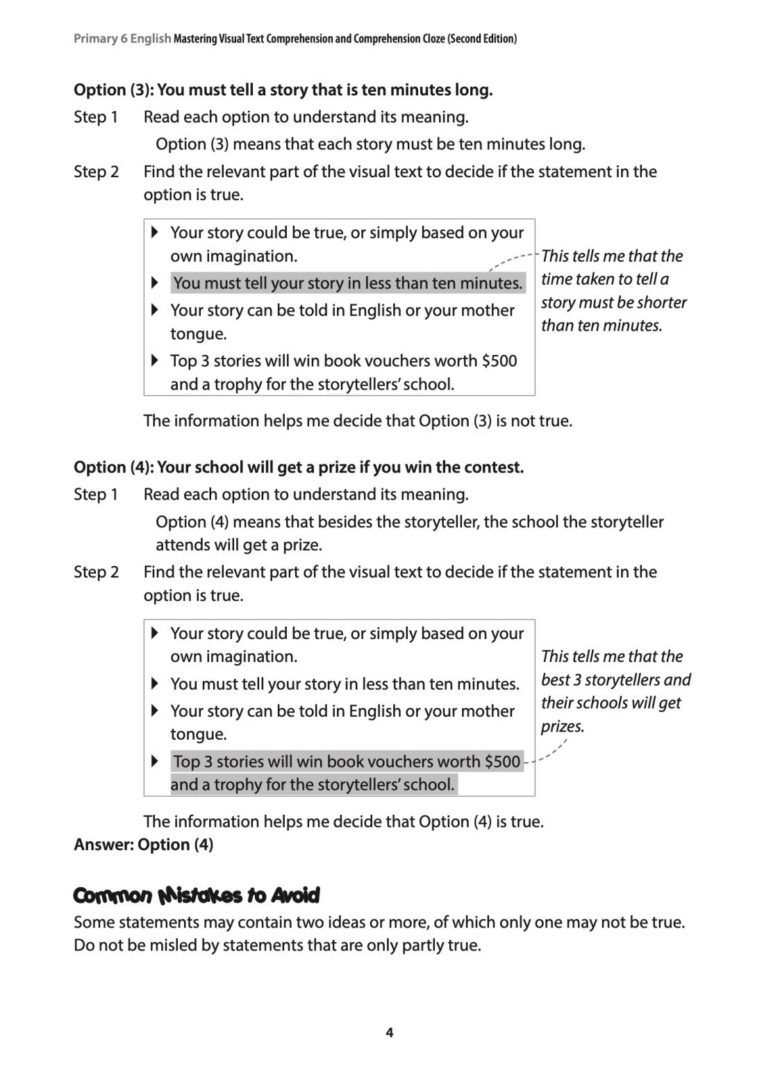 Primary 6 English Mastering Visual Text Comprehension and Comprehension Cloze Second Edition