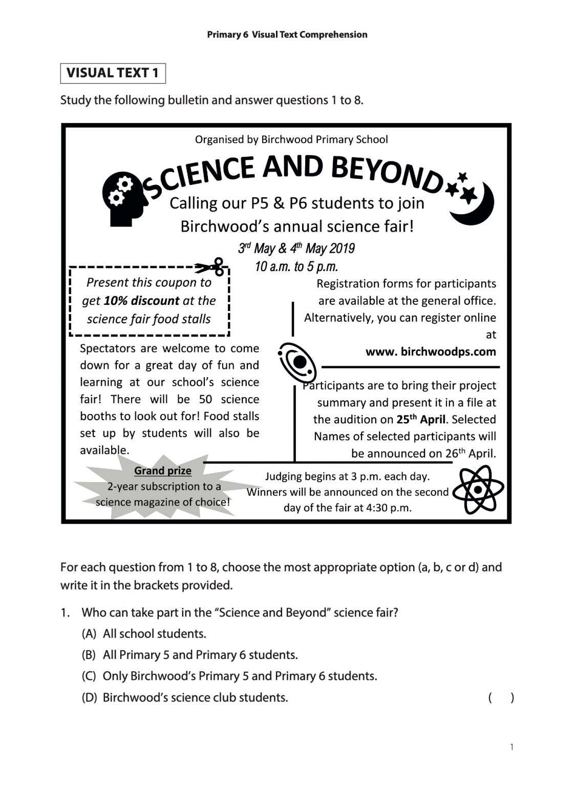 Primary 6 Visual Text Comprehension