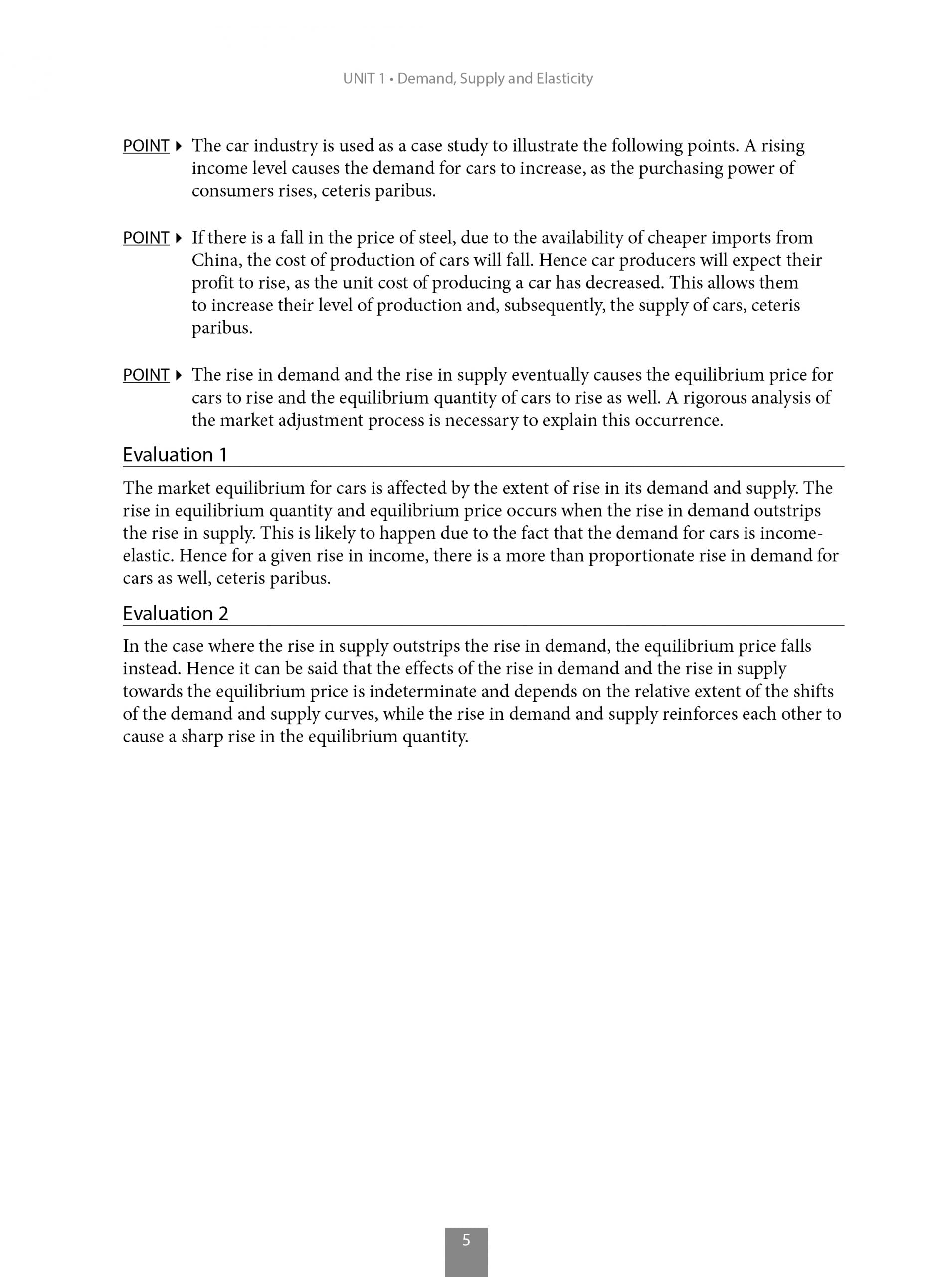 A-Level Economics: Evaluation Points Volume 1