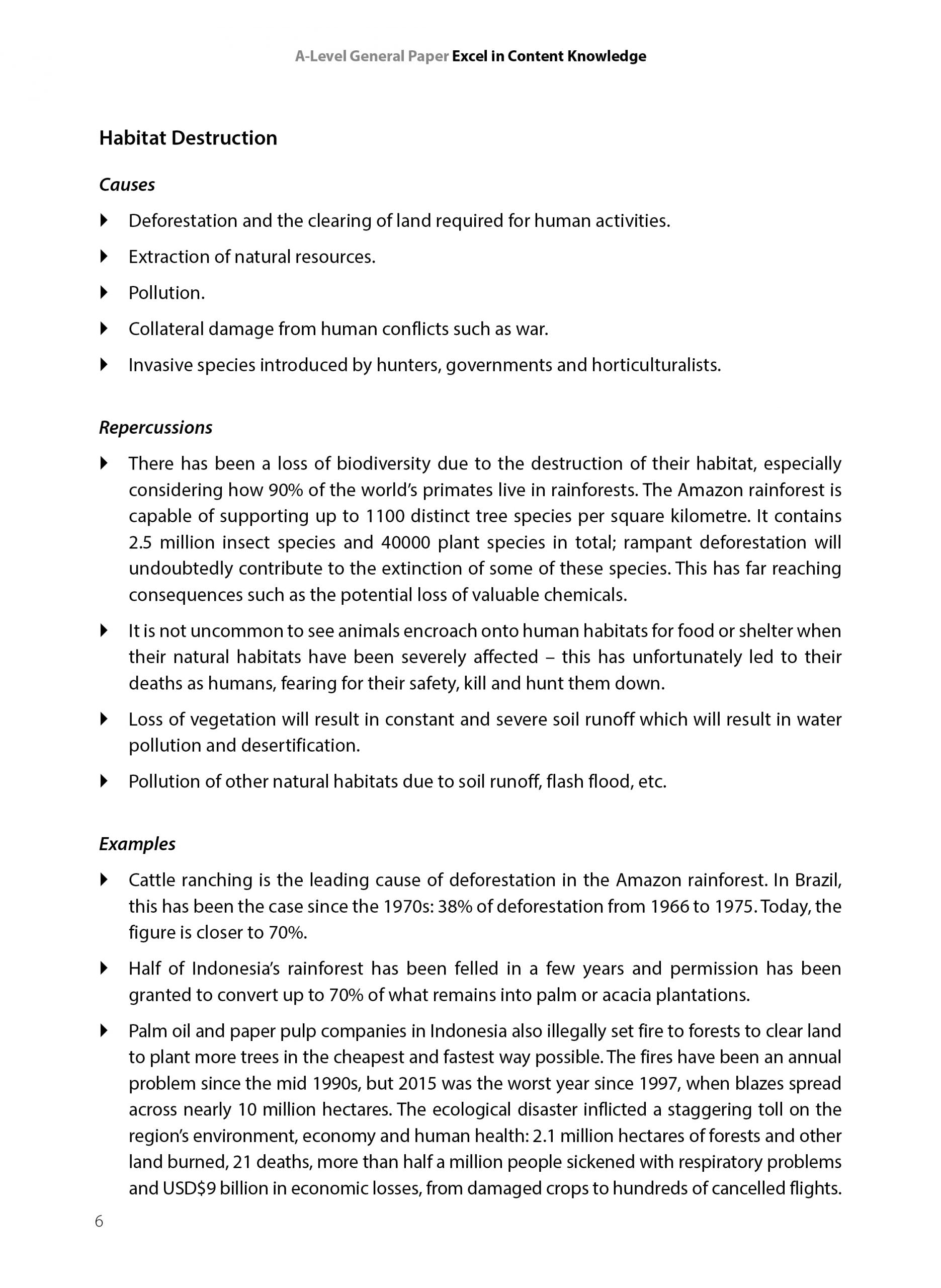 A-Level General Paper Excel in Content Knowledge