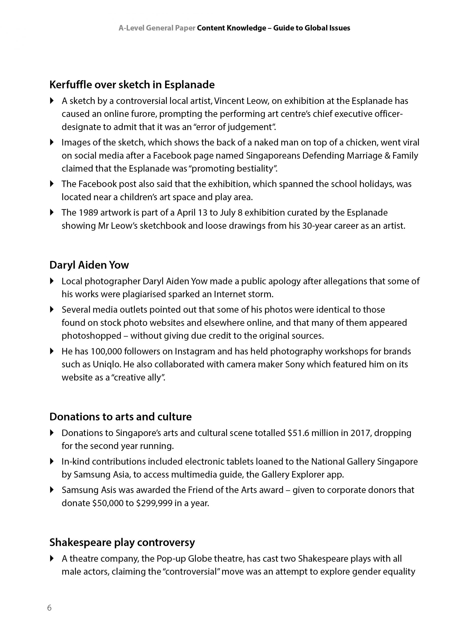 A-Level General Paper Content Knowledge Guide to Global Issues