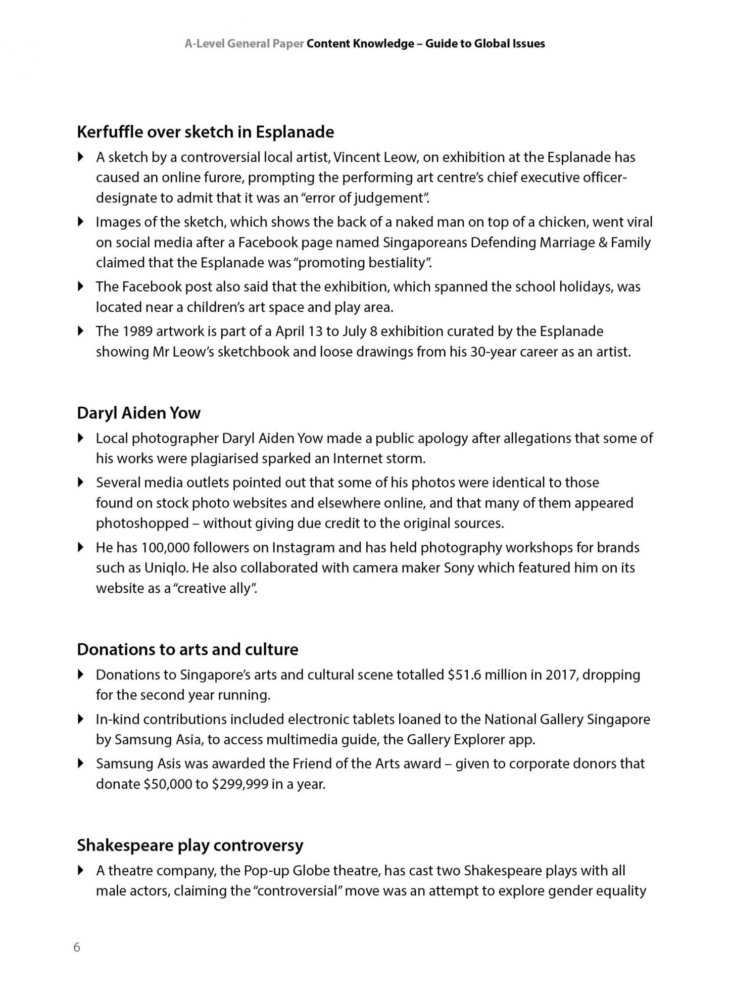 A-Level General Paper Content Knowledge Guide to Global Issues