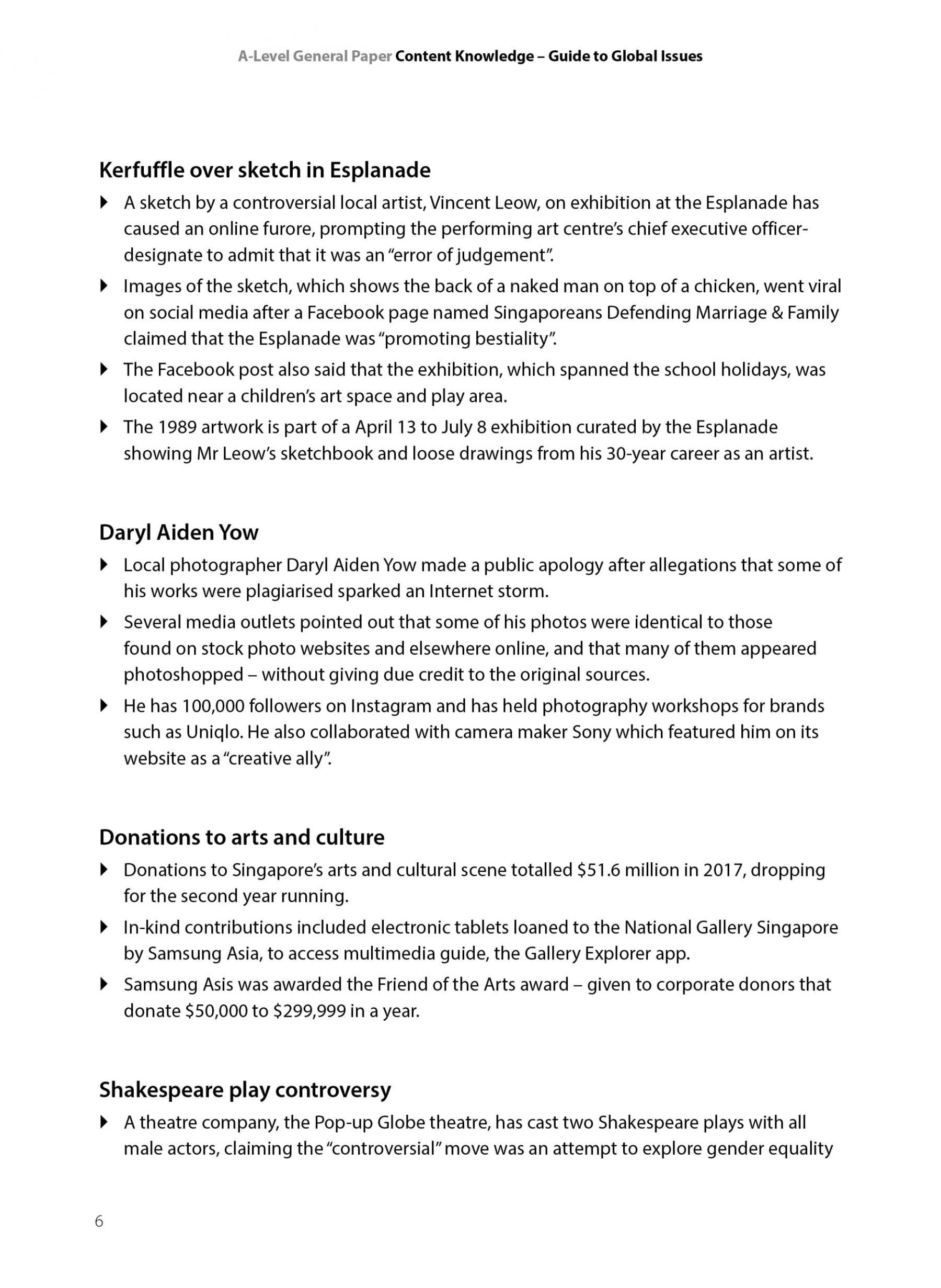 A-Level General Paper Content Knowledge Guide to Global Issues