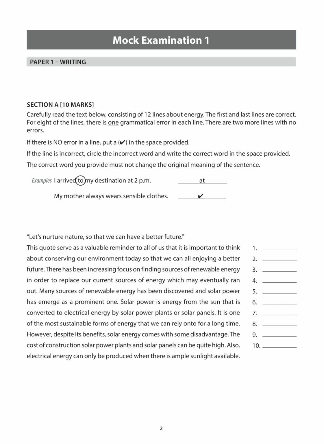 Ace Your O-Level English Mock Examination Papers 1 & 2